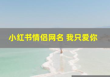 小红书情侣网名 我只爱你